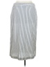 ASOS 100% Cotton Stripes Silver Ivory Casual Skirt Size 14 - photo 2