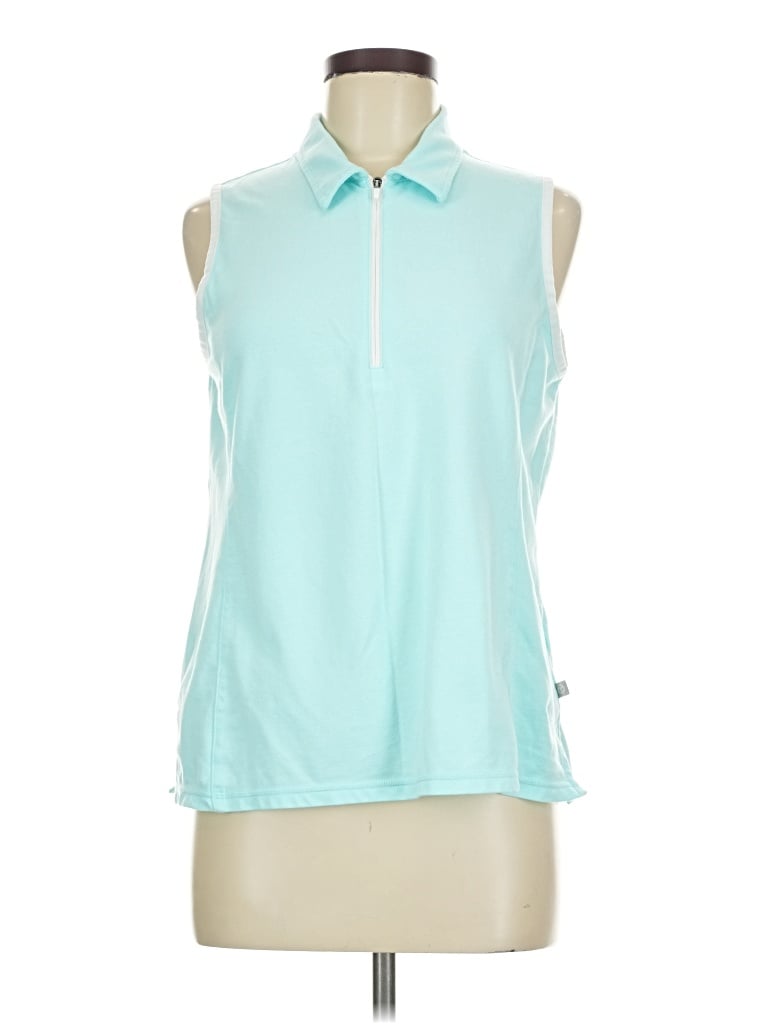 Pre-owned T By Talbots Sleeveless T-shirt In Blue