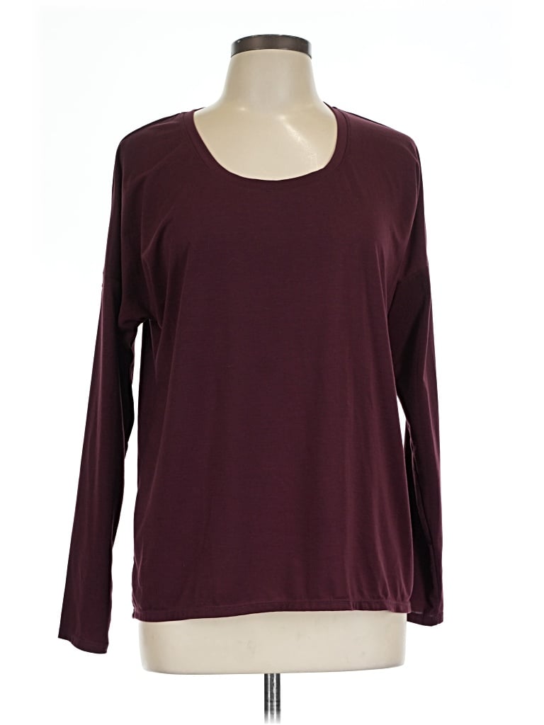Pre-owned Mpg Long Sleeve T-shirt In Burgundy