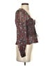 Intermix 100% Silk Red 3/4 Sleeve Silk Top Size 2 - photo 4