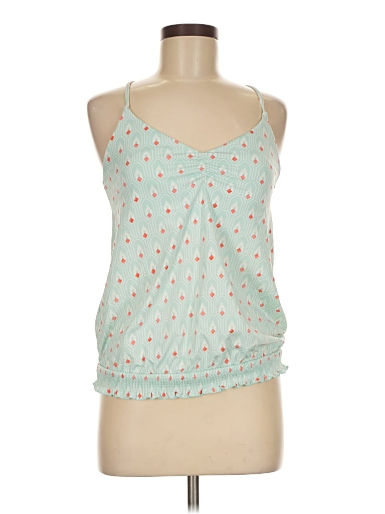 Pre-owned Carve Designs Sleeveless Top Green Halter Neckline Tops