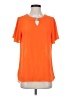 Sami & JO 100% Polyester Orange Short Sleeve Top Size S - photo 1