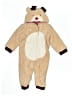 JoJo Maman Bebe 100% Polyester Tweed Brown Long Sleeve Onesie Size 6-12 mo - photo 1