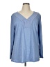 Fashion Bug Blue Long Sleeve Henley Size 1X - photo 1