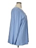 Fashion Bug Blue Long Sleeve Henley Size 1X - photo 4