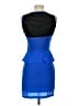 5/48 100% Silk Color Block Blue Cocktail Dress Size XS - photo 2