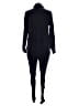 French Connection 100% Lyocell Black Blue Jumpsuit Size 10 - photo 2