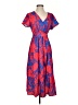 Unbranded Print Blue Red Casual Dress Size S - photo 1