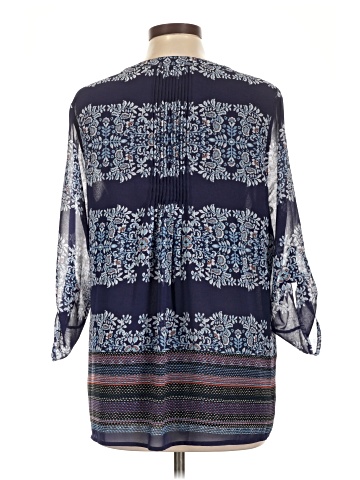 Pale Sky 3/4 Sleeve Blouse (view 2)