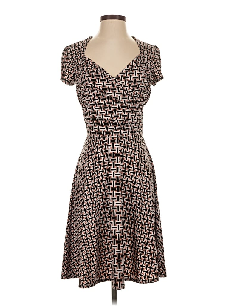 Pre-owned Leota Casual Dress In Brown