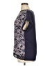 Attention Paisley Blue Short Sleeve Blouse Size XL - photo 5