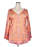 Unbranded Orange Long Sleeve Blouse Size XXL - photo 1