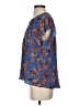 A.L.C. 100% Silk Blue Short Sleeve Silk Top Size 0 - photo 5