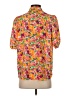 Shein 100% Polyester Floral Orange Short Sleeve Blouse Size 2 - photo 2