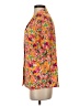 Shein 100% Polyester Floral Orange Short Sleeve Blouse Size 2 - photo 5