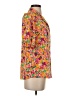Shein 100% Polyester Floral Orange Short Sleeve Blouse Size 2 - photo 4