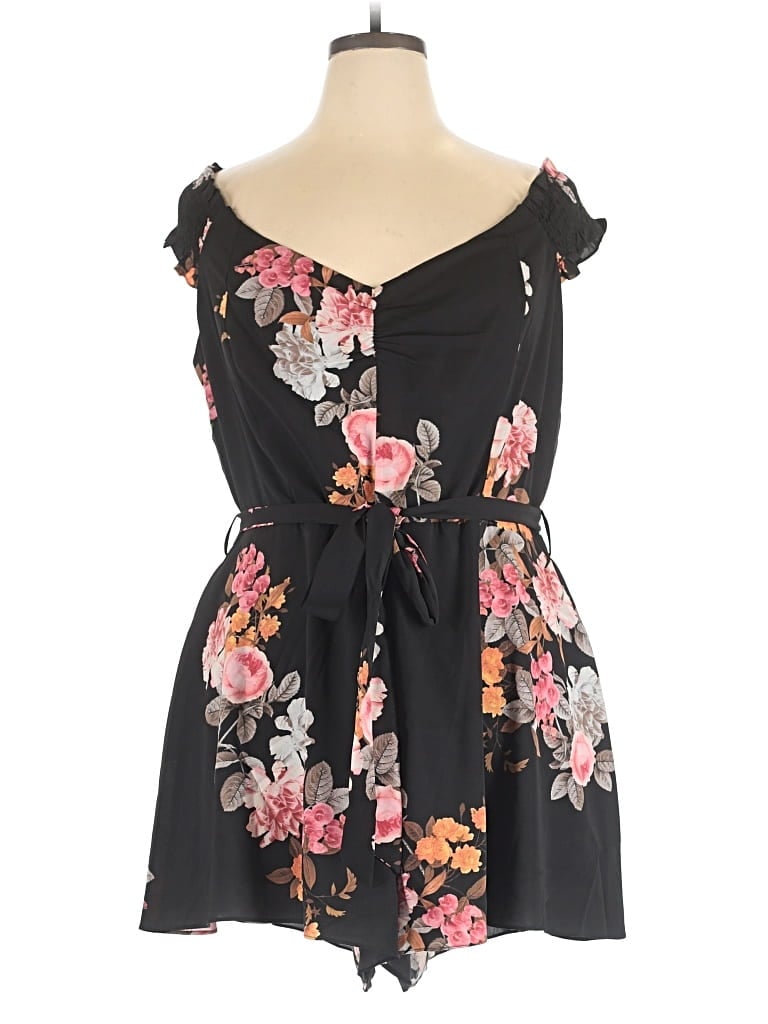 City Chic Romper In Black