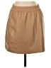 Babaton 100% Polyester Solid Tan Faux Leather Skirt Size S - photo 1