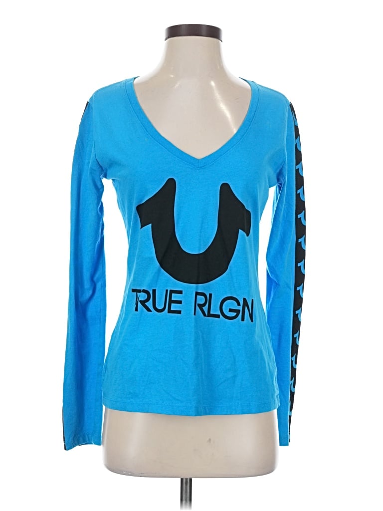Pre-owned True Religion Long Sleeve T-shirt In Blue