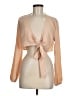 Missguided 100% Polyester Tan Long Sleeve Blouse Size 8 - photo 1