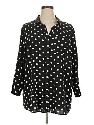 Velvet Heart 3/4 Sleeve Button-Down Shirt (view 1)