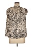 Grade & Gather Animal Print Tan Sleeveless Blouse Size S - photo 1