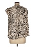 Grade & Gather Animal Print Tan Sleeveless Blouse Size S - photo 2