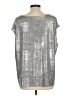Calvin Klein Metallic Silver Short Sleeve Top Size L (estimated) - photo 2
