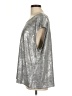Calvin Klein Metallic Silver Short Sleeve Top Size L (estimated) - photo 5