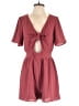 Unbranded 100% Polyester Hearts Burgundy Romper Size S - photo 1
