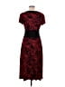 Connected Apparel 100% Polyester Paisley Red Cocktail Dress Size 8 - photo 2