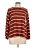 Perfect Stripes Burgundy Pullover Sweater Size L - photo 1