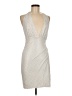 Bebe 100% Polyester Metallic Silver Cocktail Dress Size M - photo 1