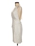 Bebe 100% Polyester Metallic Silver Cocktail Dress Size M - photo 5