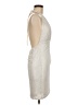 Bebe 100% Polyester Metallic Silver Cocktail Dress Size M - photo 4