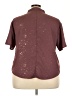 Assorted Brands 100% Polyester Stars Burgundy Purple Short Sleeve Blouse Size 3X - photo 2