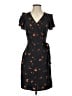 Universal Thread 100% Rayon Floral Black Casual Dress Size XS - photo 1
