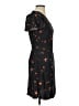 Universal Thread 100% Rayon Floral Black Casual Dress Size XS - photo 4