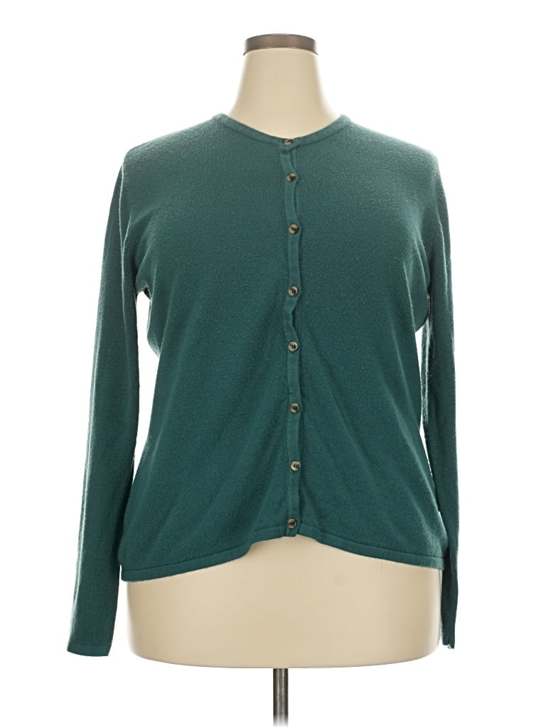 Pre-owned Jaclyn Smith Cardigan Sweater In Blue