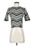Willow & Clay Chevron-herringbone Silver Short Sleeve Top Size XS - photo 1