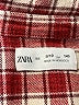 Zara Plaid Burgundy Long Sleeve Button-Down Shirt Size 9 - 10 - photo 3