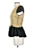 Sugar Lips 100% Polyester Gold Short Sleeve Blouse Size XS - photo 5