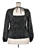 Lush 100% Polyester Black Long Sleeve Blouse Size 2X - photo 2