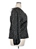 Lush 100% Polyester Black Long Sleeve Blouse Size 2X - photo 4