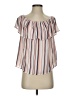 Attention 100% Polyester Ivory Short Sleeve Blouse Size S - photo 1