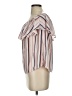 Attention 100% Polyester Ivory Short Sleeve Blouse Size S - photo 5