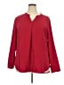 Timeson 100% Polyester Red Long Sleeve Blouse Size XXL - photo 1