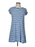 No Comment Stripes Blue Casual Dress Size L - photo 1