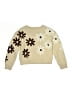 FRESHMAN Floral Tan Pullover Sweater Size 8 - photo 1