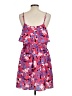 Elle 100% Polyester Floral Purple Casual Dress Size L - photo 2